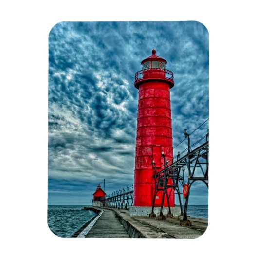 VS, Grand Haven, Michigan, vuurtoren Magneet (Verticaal)