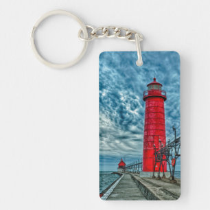 VS, Grand Haven, Michigan, vuurtoren Sleutelhanger