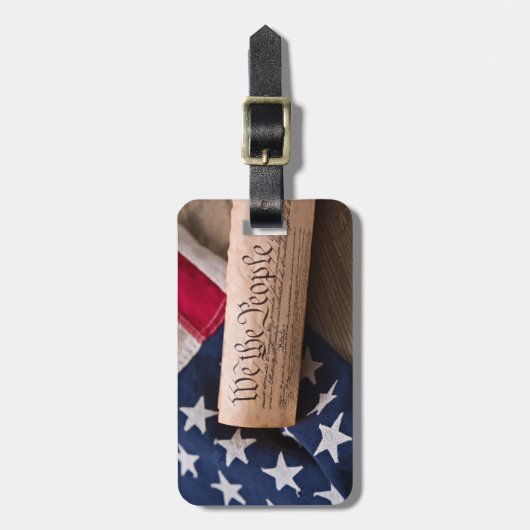 VS-grondwet Bagagelabel (Voorkant verticaal)