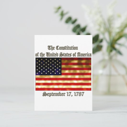 VS-grondwet Briefkaart (Staand voorkant)