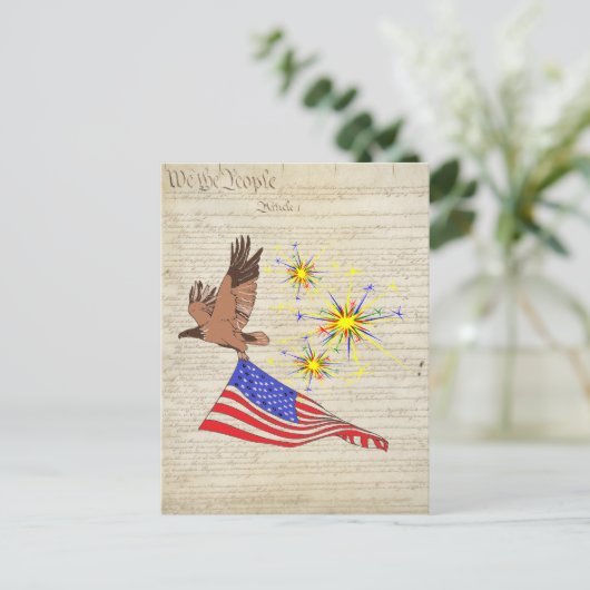 VS-grondwet Briefkaart (Staand voorkant)