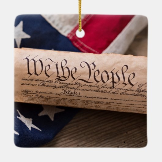 VS-grondwet Keramisch Ornament (Achterkant)