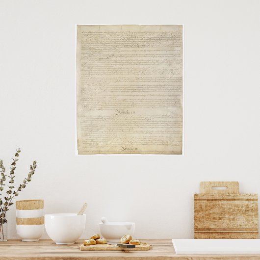 VS. Grondwet Pagina 3 Poster (Keuken)