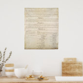 VS. Grondwet Pagina 4 Poster (Keuken)