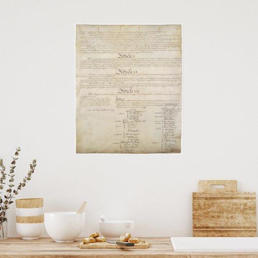 VS. Grondwet Pagina 4 Poster (Keuken)