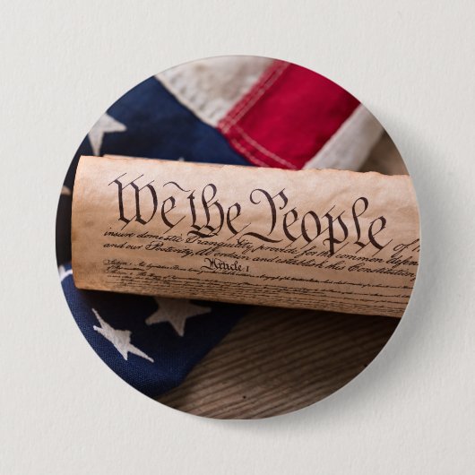 VS-grondwet Ronde Button 7,6 Cm (Voorkant)