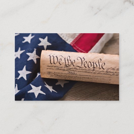 VS-grondwet Visitekaartje (Achterkant)