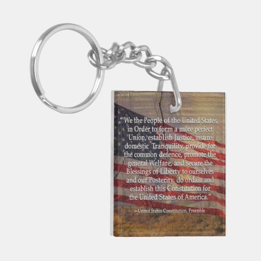 VS-grondwet - Voorbereiding op gestructureerde ach Sleutelhanger (Voorkant Links)