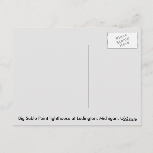 VS, grote vuurtoren van Sable Point, Michigan Briefkaart (Achterkant)