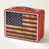 VS / Grunged Vlag Lunch Box (Achterkant)