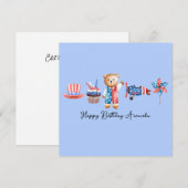 VS Happy Birthday, gepersonaliseerde Amerikaanse v Notitiekaartje (Voorkant / Achterkant)