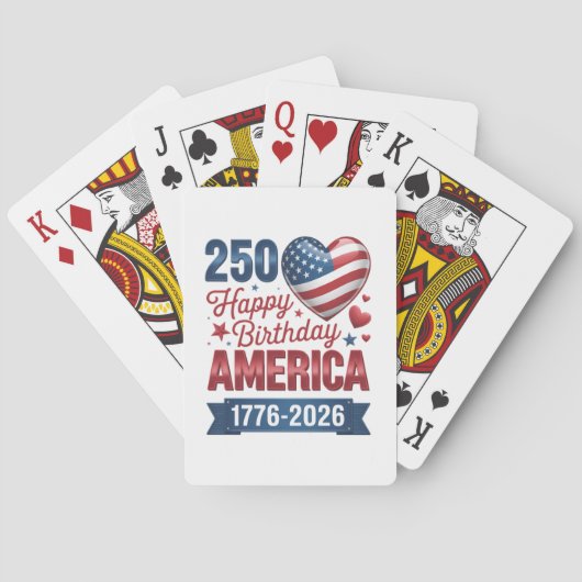 VS Hart 1776 2026 4 juli Pokerkaarten (Achterkant)