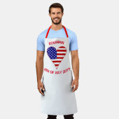 VS Hart Vlag Rood Persoonlijk Schort (Gedragen)