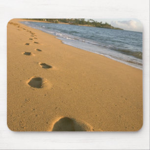 VS, Hawaï, Kauai, Kapa'a, aan het strand. Muismat