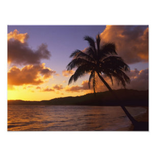 VS, Hawaï, Kauai, Kleurrijke zonsopgang in een 2 Foto Afdruk