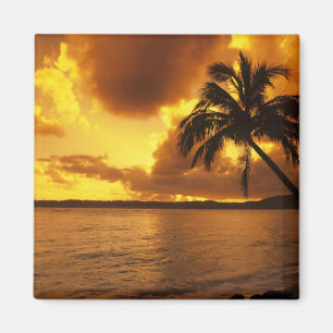 VS, Hawaï, Kauai, Kleurrijke zonsopgang in een Magneet