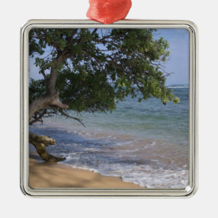 VS, Hawaï, Kauai, strand landschap. RF) Metalen Ornament