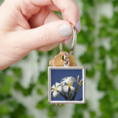 VS, Hawaï, Kauai, witte plumeria. Sleutelhanger (Hand)