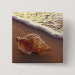 VS, Hawaï, Maui, Kihei, Avondlicht op Vierkante Button 5,1 Cm