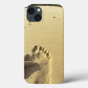 VS, Hawaï, Maui, Makena Beach, voetafdruk en Case-Mate iPhone Case