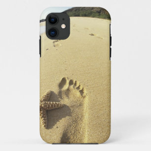 VS, Hawaï, Maui, Makena Beach, voetafdruk en iPhone 11 Hoesje