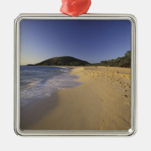VS, Hawaï, Maui, Voetsporen in zand, Makena Metalen Ornament