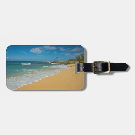 VS, Hawaï, Molokai-eiland, Three Mile Beach Bagagelabel (Voorkant horizontaal)