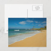 VS, Hawaï, Molokai-eiland, Three Mile Beach Briefkaart (Voorkant / Achterkant)