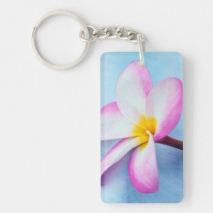 VS, Hawaï, Oahu, Plumeria bloemen in bloei 2 Sleutelhanger
