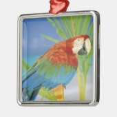 VS, Hawaï. Papegaai Metalen Ornament (Links)