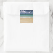 VS, Hawaï. Strandtafereel Vierkante Sticker (Tas)