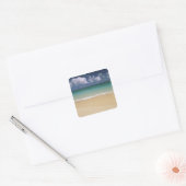 VS, Hawaï. Strandtafereel Vierkante Sticker (Envelop)