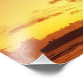 VS, Hawaii, Maui, kleurrijke zonsondergang in een  Foto Afdruk (Hoek)
