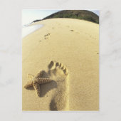 VS, Hawaii, Maui, Makena Beach, Footprint en Briefkaart (Voorkant)