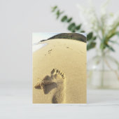 VS, Hawaii, Maui, Makena Beach, Footprint en Briefkaart (Staand voorkant)