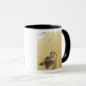 VS, Hawaii, Maui, Makena Beach, Footprint en Mok (Voorkant rechts)