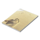 VS, Hawaii, Maui, Makena Beach, Footprint en Notitieblok (Linkerzijde)