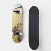 VS, Hawaii, Maui, Makena Beach, Footprint en Persoonlijk Skateboard (Voorkant)