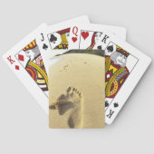 VS, Hawaii, Maui, Makena Beach, Footprint en Pokerkaarten (Achterkant)