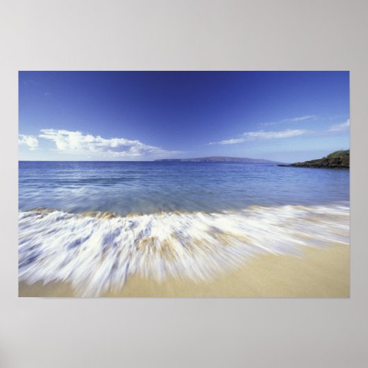 VS, Hawaii, Maui, Surf dat naar Makena komt Poster (Voorkant)