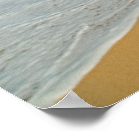 VS, Hawaii, Molokai Island, Drie-mijlpalen strand Poster (Hoek)