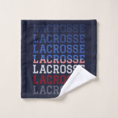 VS Herhalingstekst - Lacrosse VS Amerikaanse vlag Bad Handdoek (Wasdoekje)