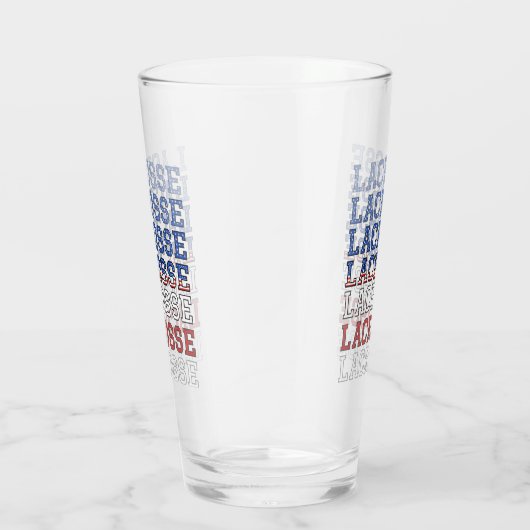 VS Herhalingstekst - Lacrosse VS Amerikaanse vlag Glas (Rechts)