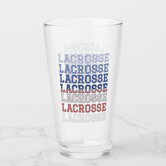 VS Herhalingstekst - Lacrosse VS Amerikaanse vlag Glas (Voorkant)