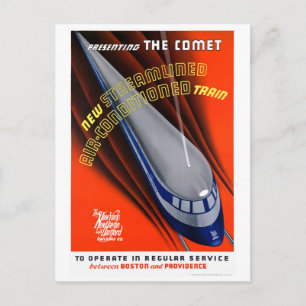 VS Het Comet Vintage Travel Poster teruggezet Briefkaart