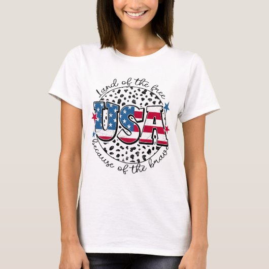 VS Het Land van de Vrijen vanwege de Dapperen T-shirt (Voorkant)