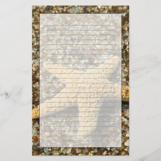 VS, HI, Kauai, Glass Beach met zeester Briefpapier (Voorkant)