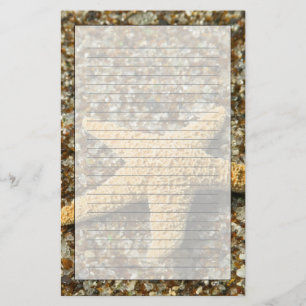 VS, HI, Kauai, strand van glas met Star-vis Briefpapier