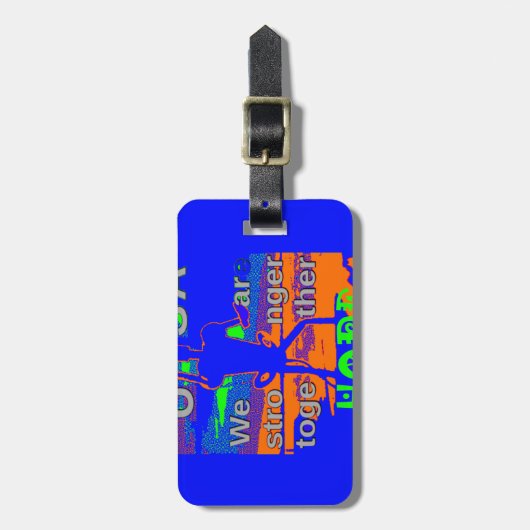 VS Hillary Hope is sterker samen Bagagelabel (Voorkant verticaal)