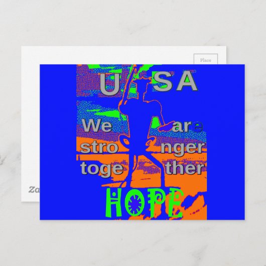 VS Hillary Hope is sterker samen Briefkaart (Voorkant / Achterkant)